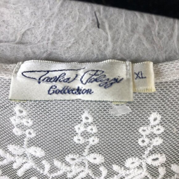 Tasha Polizzi Tunic Top Womens XL Boho Crochet Embroidered Pullover Blouse - Picture 7 of 16